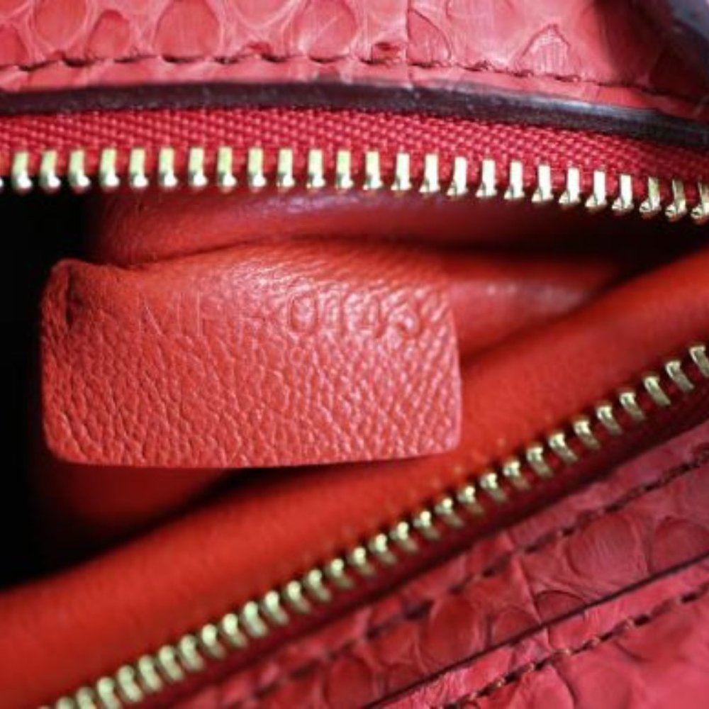 Celine Trapeze Python/Suede Satchel Bag - Picture 4 of 7